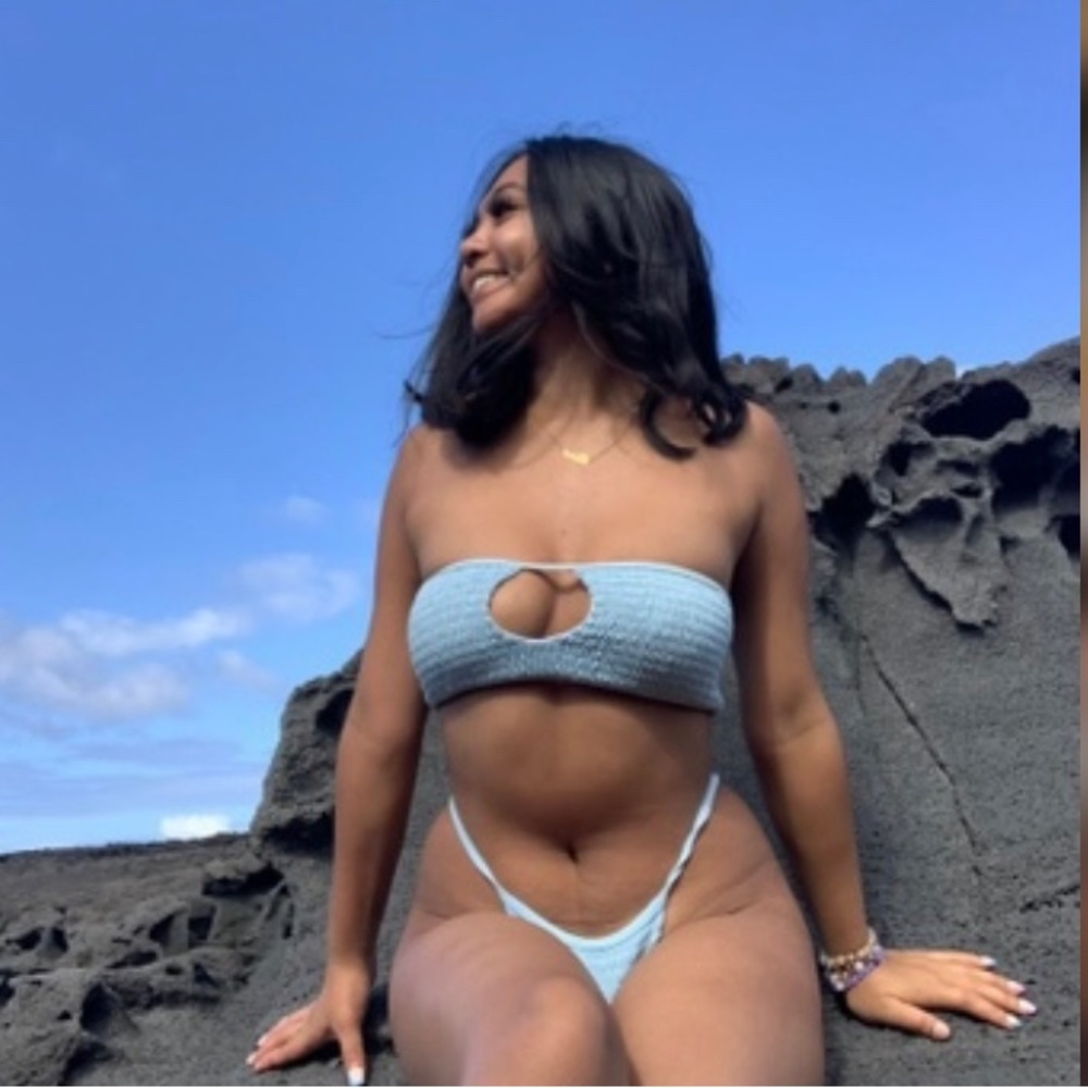 blue bikini